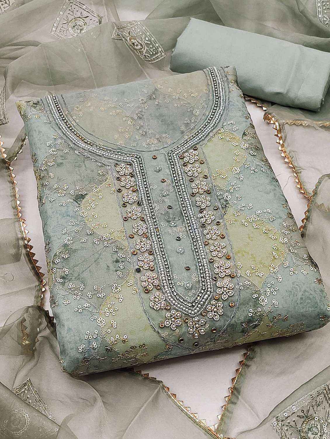 women printed unstitched suit set - 22429939 -  Standard Image - 1