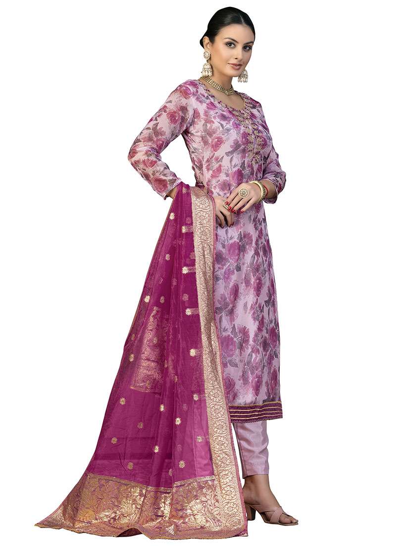Women Floral Printed Unstitched Suit Set - 22429962 -  Standard Image - 1
