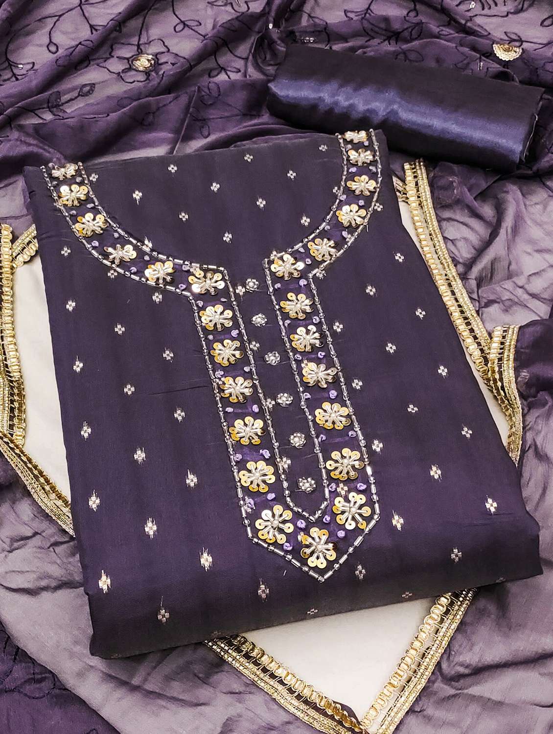 Women Self Design Unstitched Suit Set - 22430014 -  Standard Image - 1