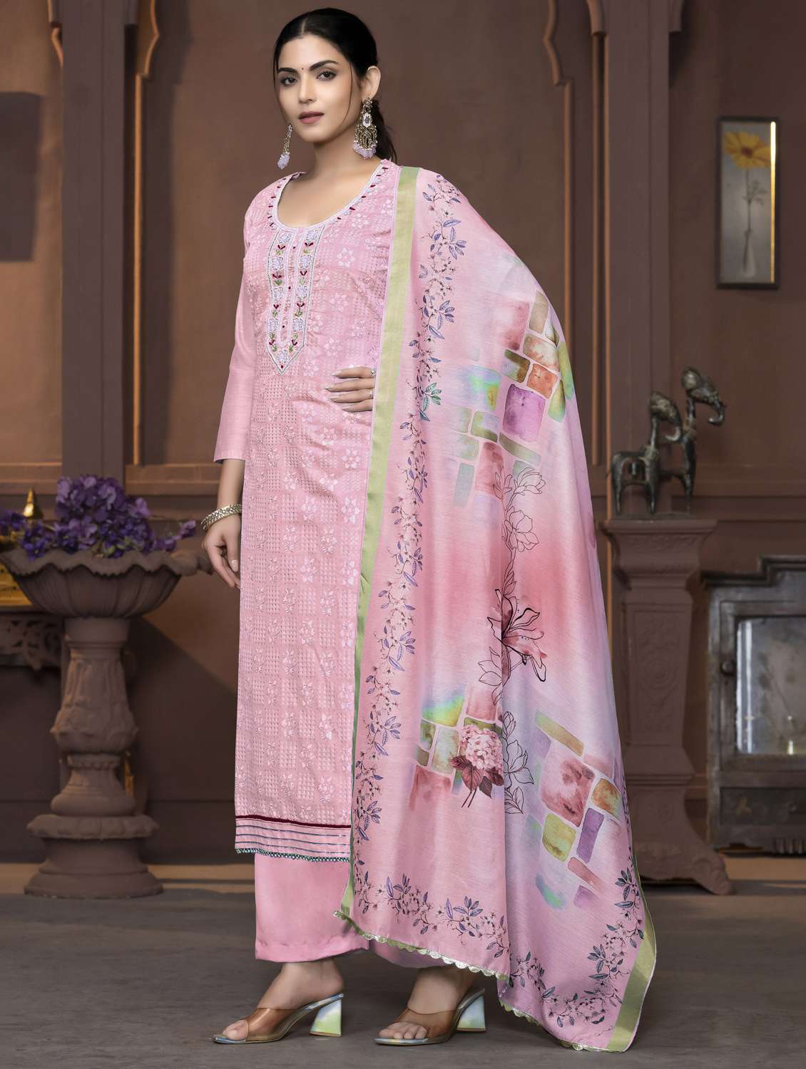 women self design unstitched suit set - 22430029 -  Standard Image - 1