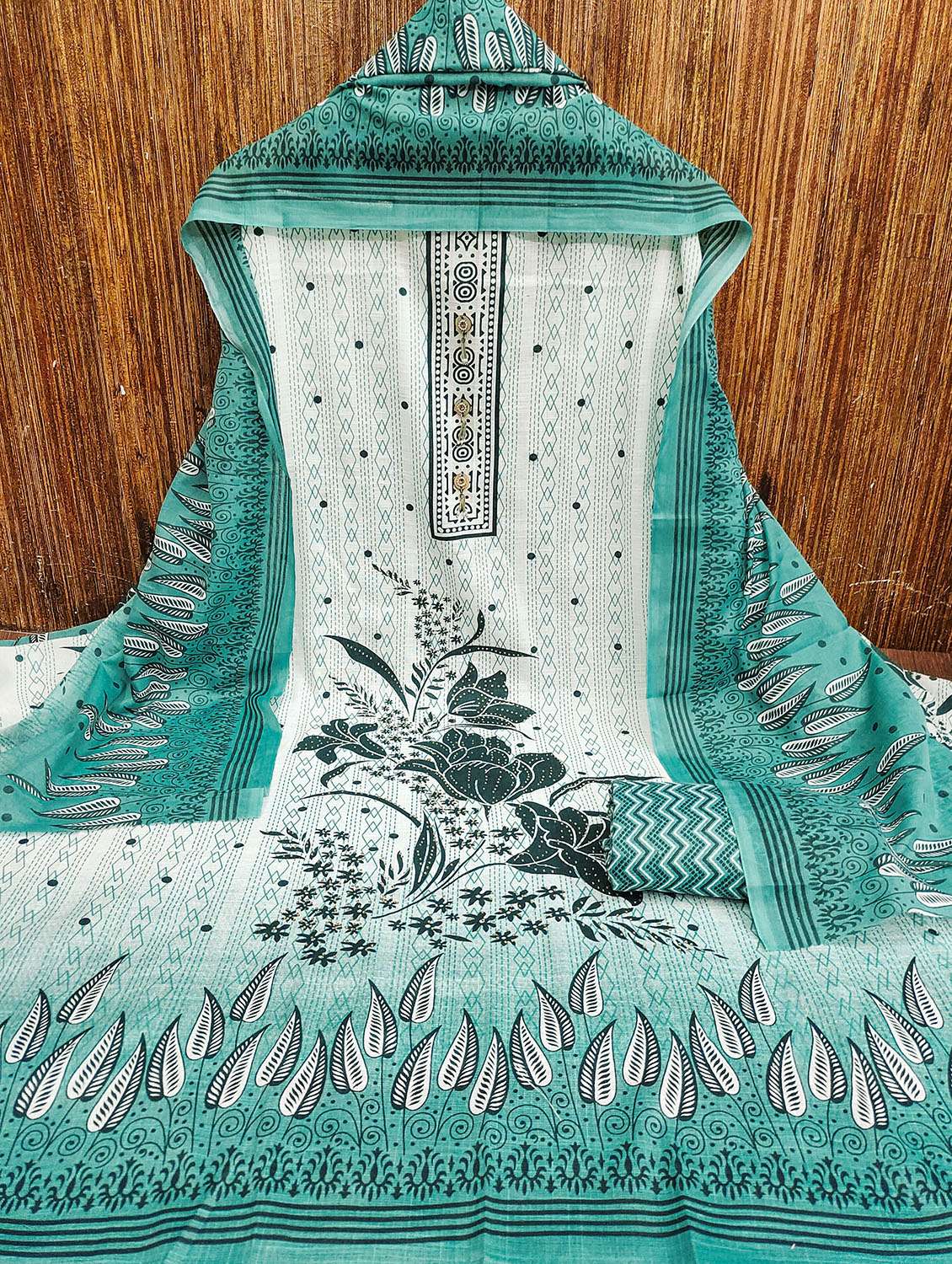 women printed unstitched suit set - 22430118 -  Standard Image - 1