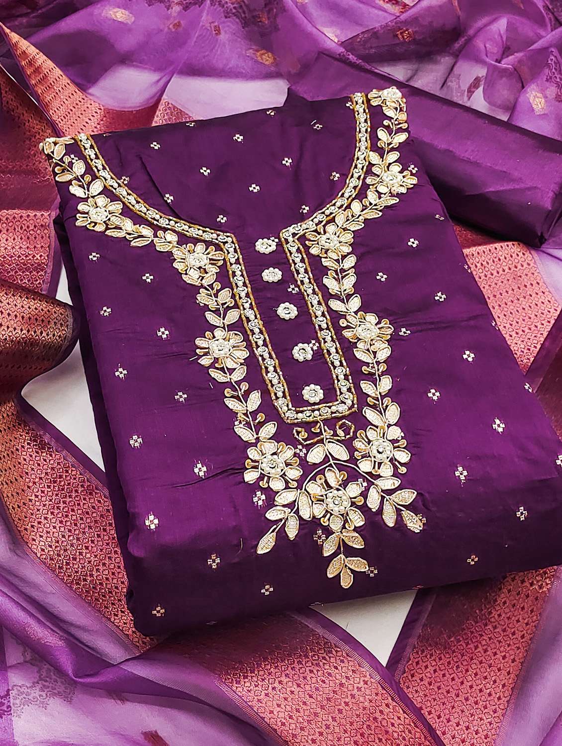 women self design unstitched suit set - 22430242 -  Standard Image - 1