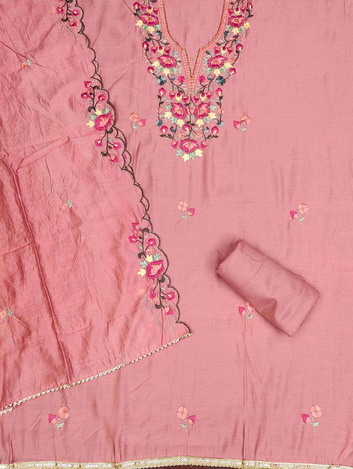 women solid with work unstitched suit set - 22430285 -  Standard Image - 1