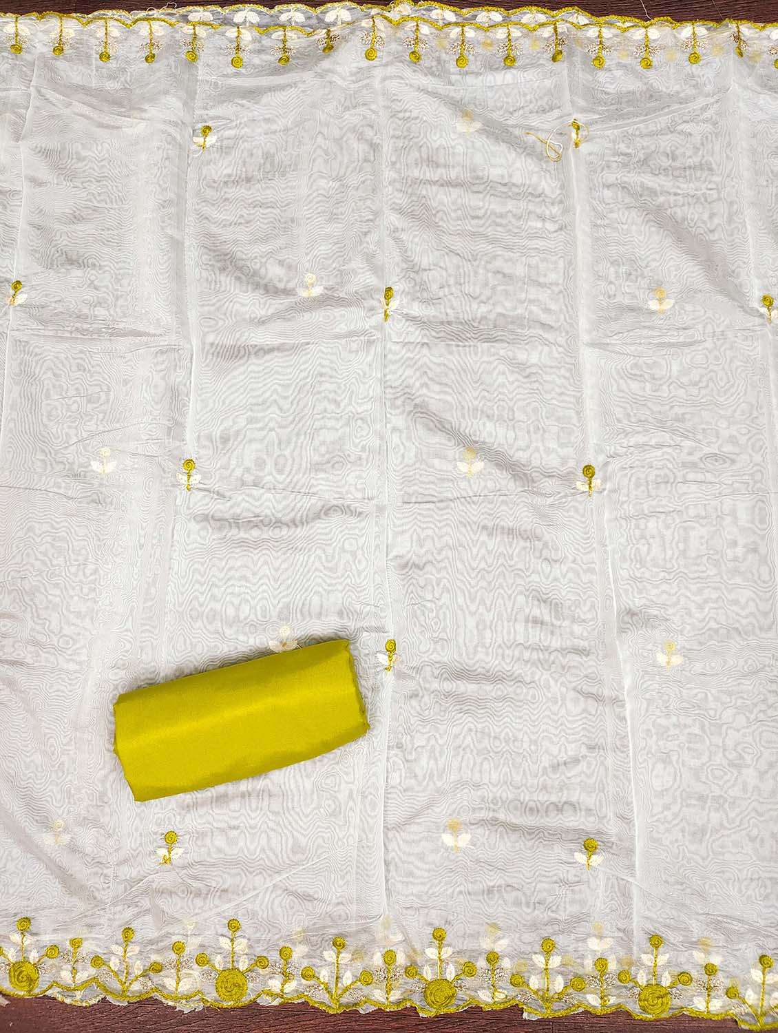 women solid with work unstitched suit set - 22430298 -  Standard Image - 1