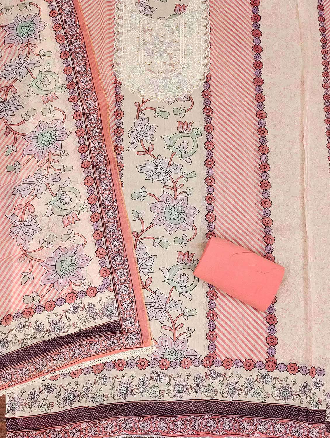 Women Floral Printed Unstitched Suit Set - 22430301 -  Standard Image - 1