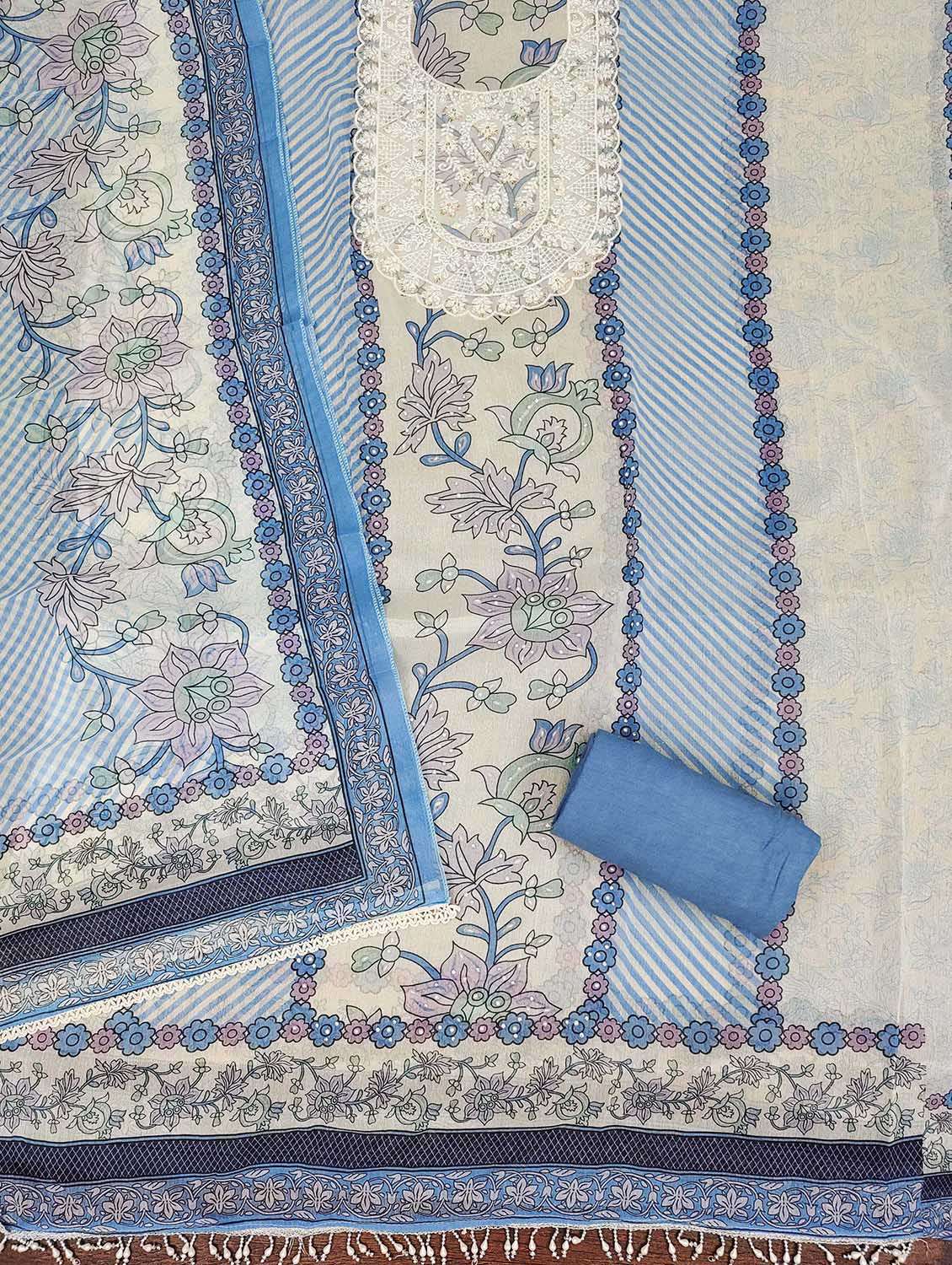 Women Floral Printed Unstitched Suit Set - 22430303 -  Standard Image - 1