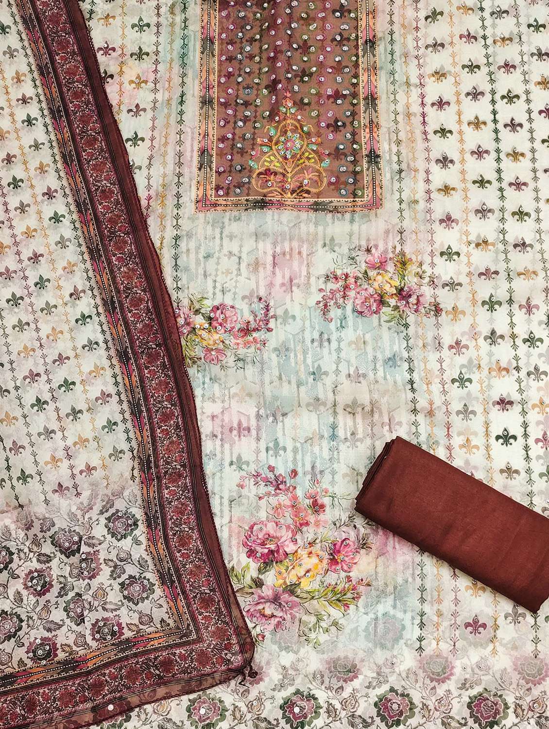 women printed unstitched suit set - 22430348 -  Standard Image - 1