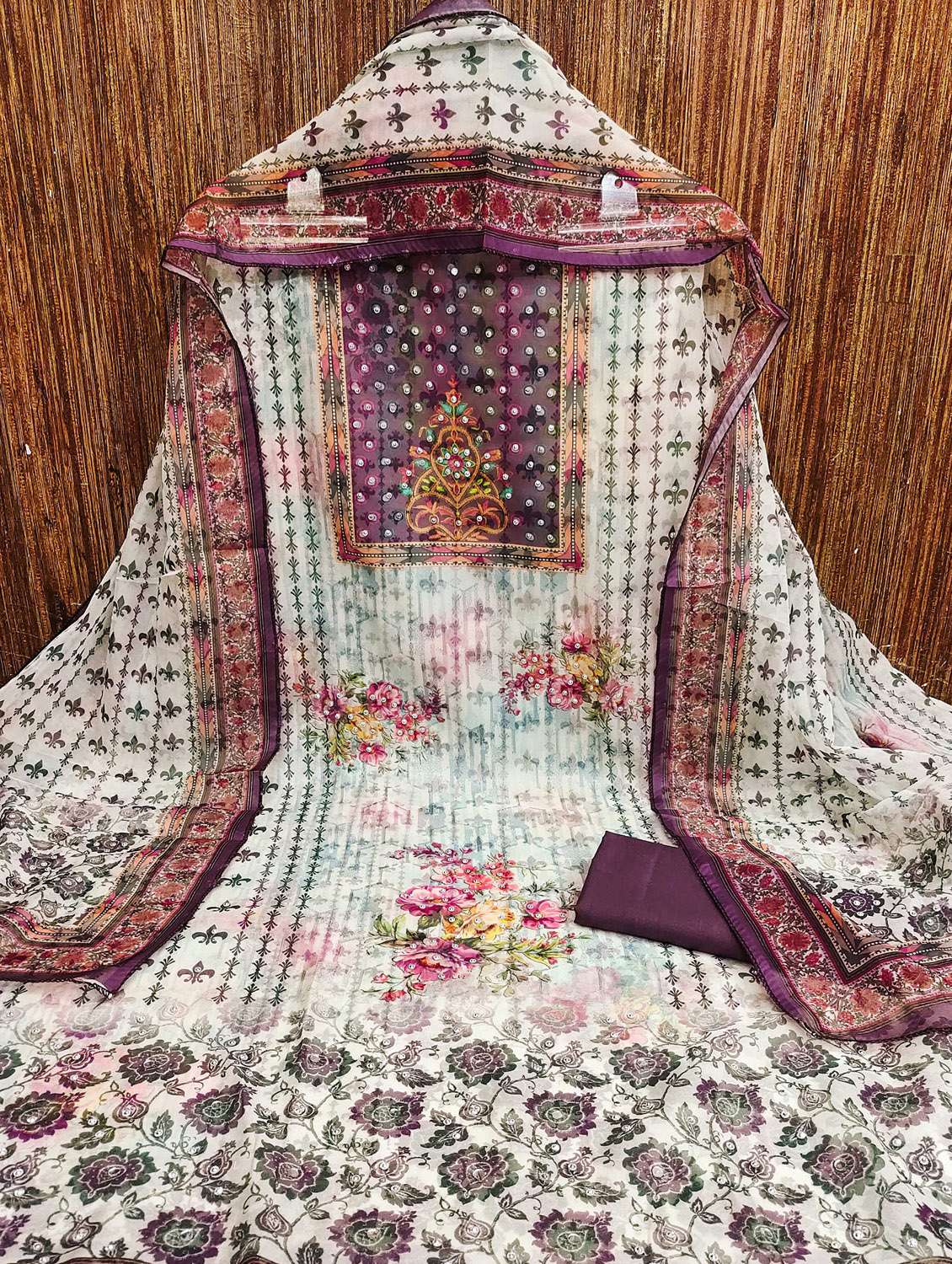 women printed unstitched suit set - 22430349 -  Standard Image - 1