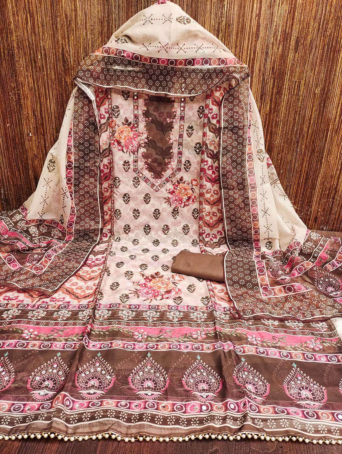 women printed unstitched suit set - 22430352 -  Standard Image - 1