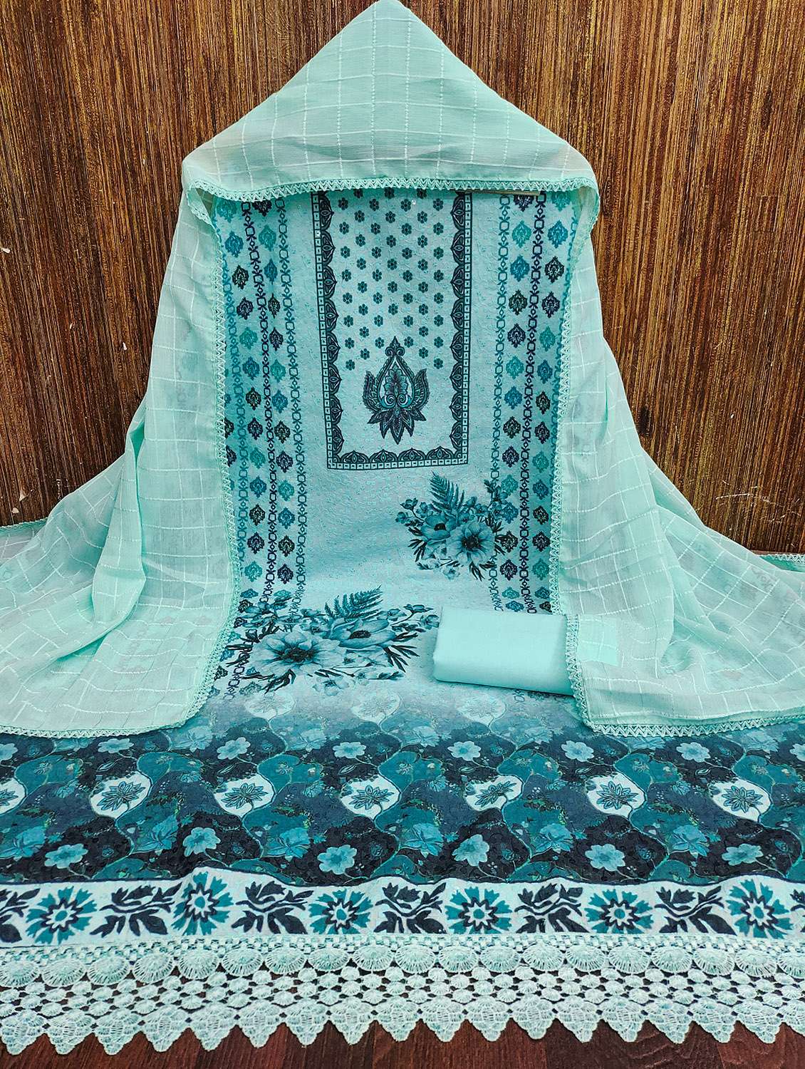 women printed unstitched suit set - 22430427 -  Standard Image - 1