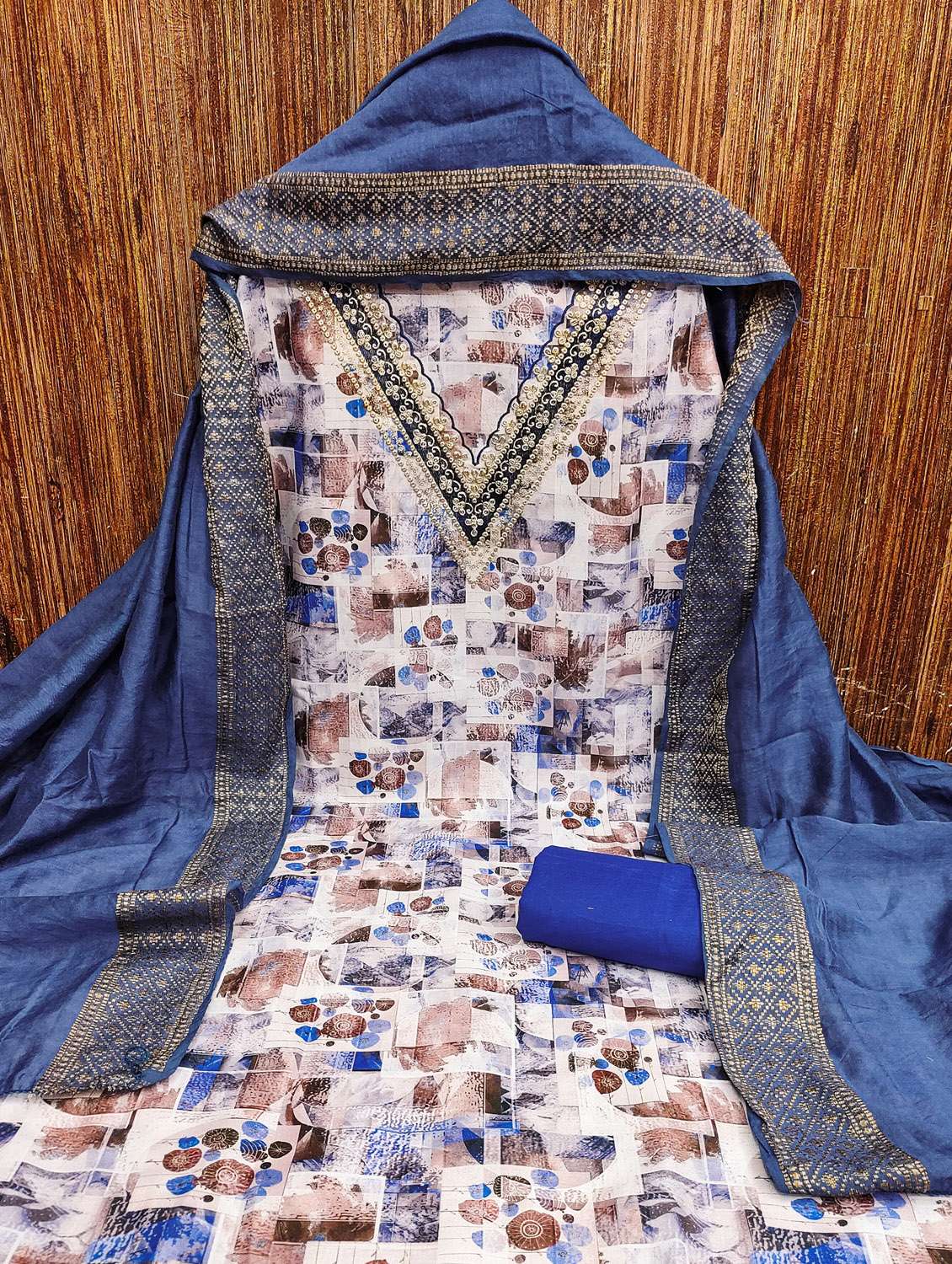 women printed unstitched suit set - 22430445 -  Standard Image - 1