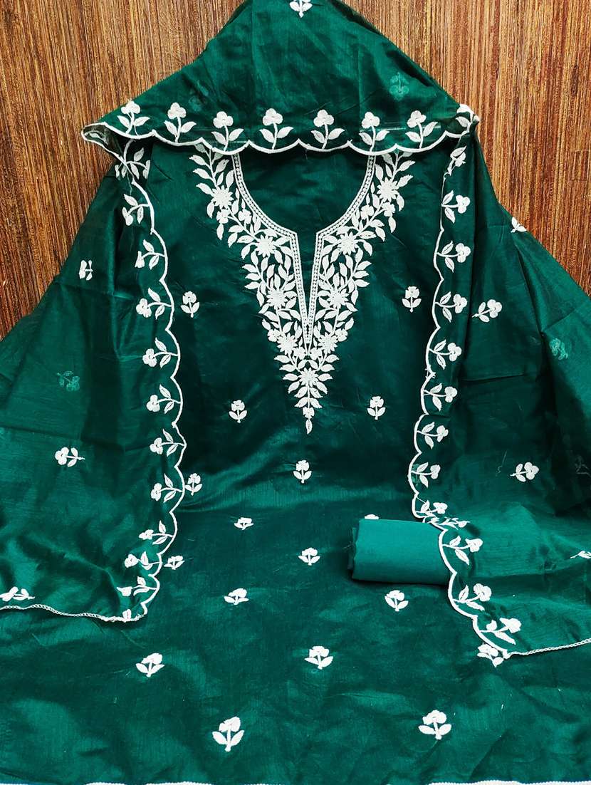 women solid with work unstitched suit set - 22430628 -  Standard Image - 1