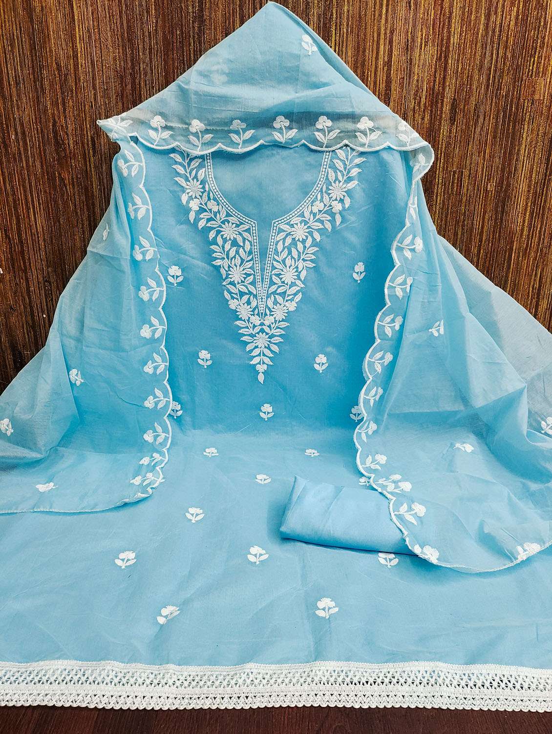 women solid with work unstitched suit set - 22430632 -  Standard Image - 1