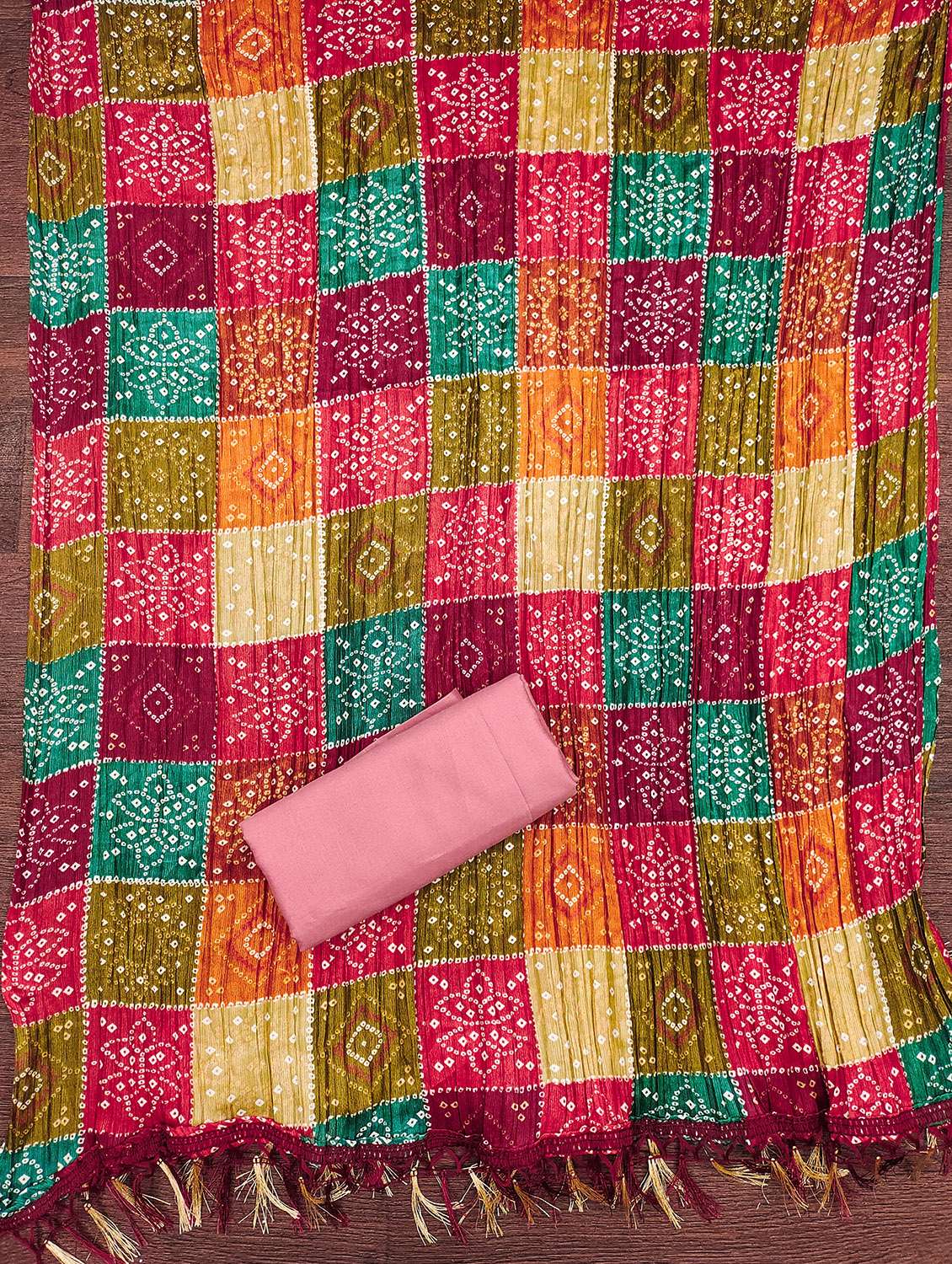 women solid with work unstitched suit set - 22430634 -  Standard Image - 1