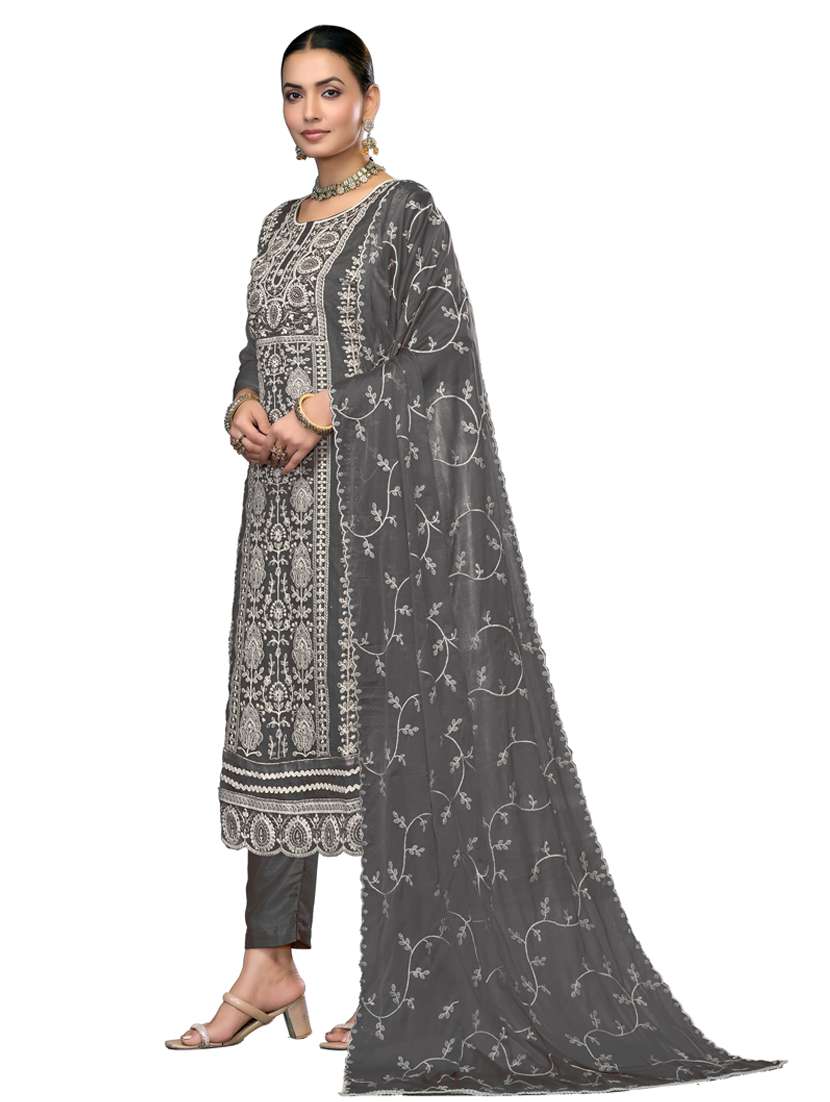 women solid with work unstitched suit set - 22430677 -  Standard Image - 1