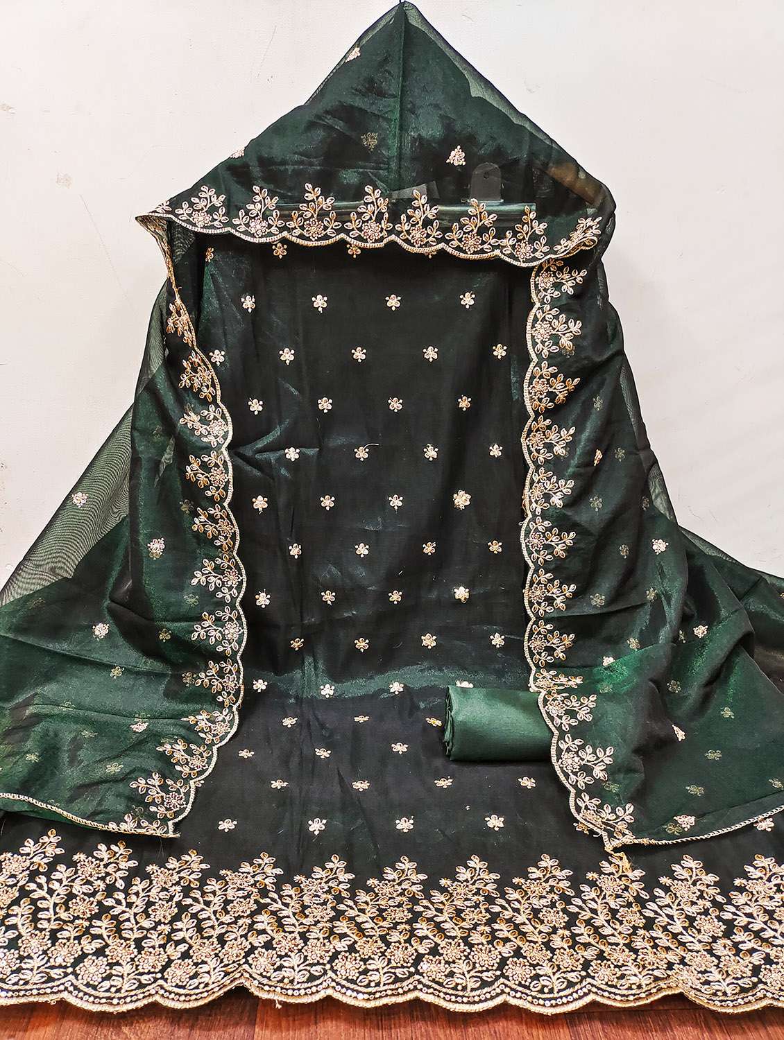 women solid with work unstitched suit set - 22430876 -  Standard Image - 1