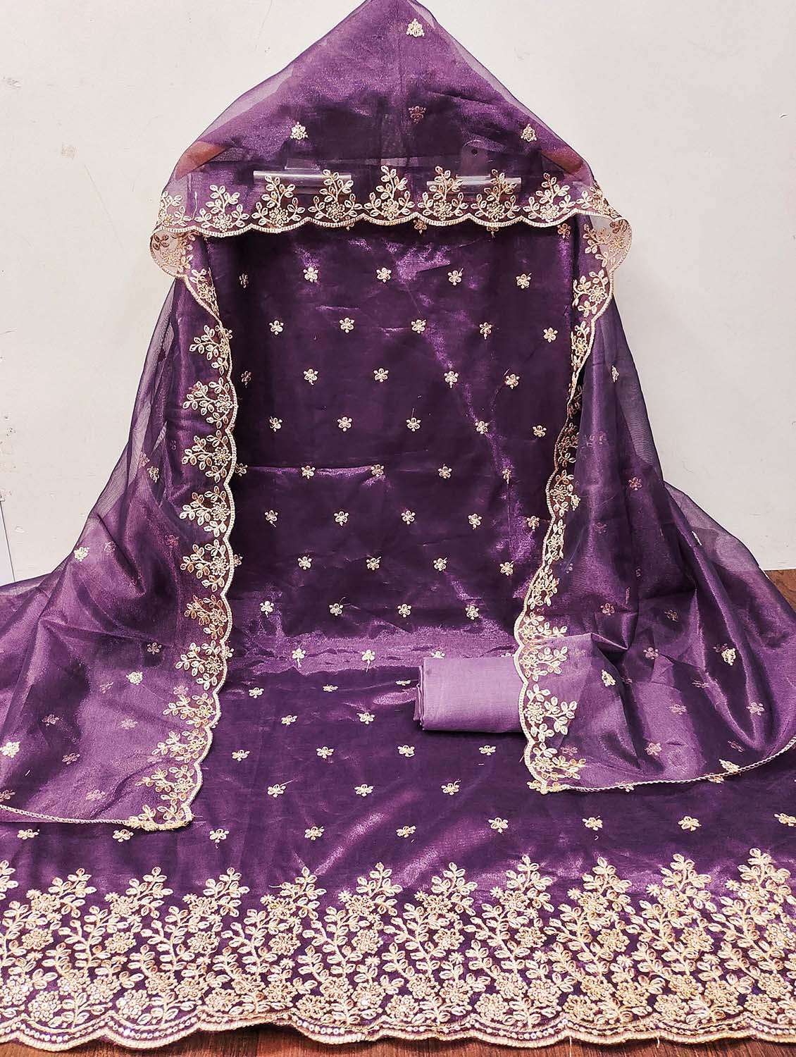 women solid with work unstitched suit set - 22430877 -  Standard Image - 1