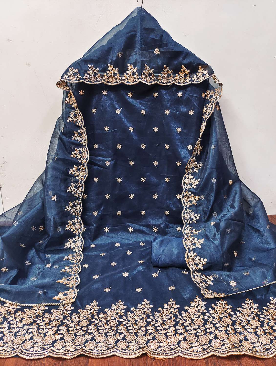 women solid with work unstitched suit set - 22430879 -  Standard Image - 1