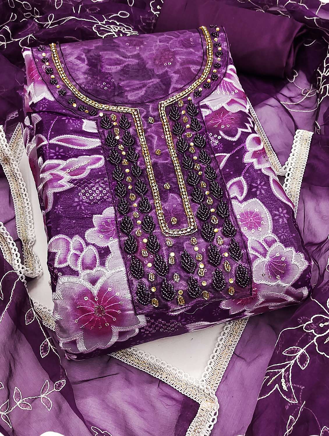 Women Floral Printed Unstitched Suit Set - 22431141 -  Standard Image - 1