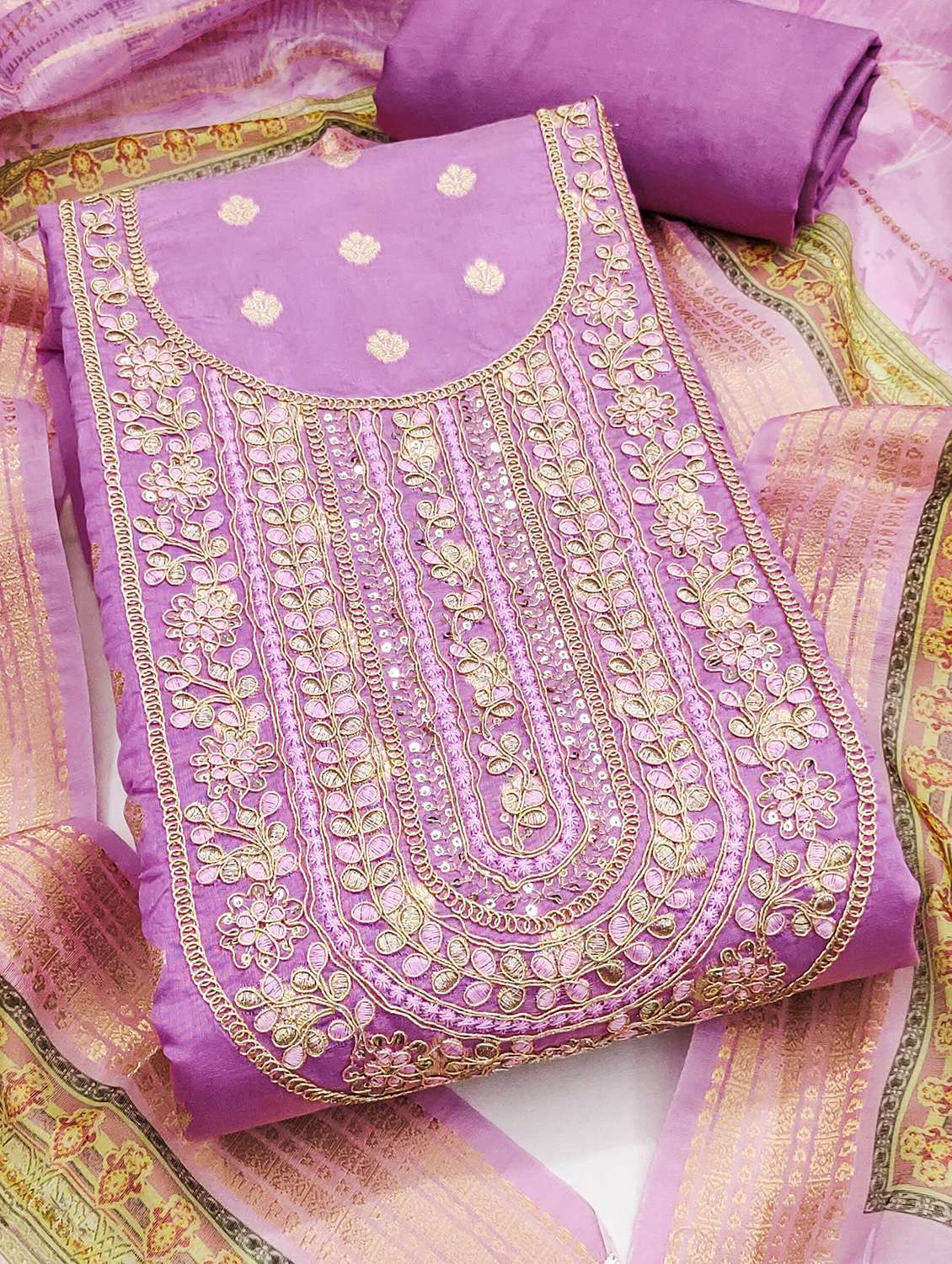 Women Self Design Unstitched Suit Set - 22431143 -  Standard Image - 1