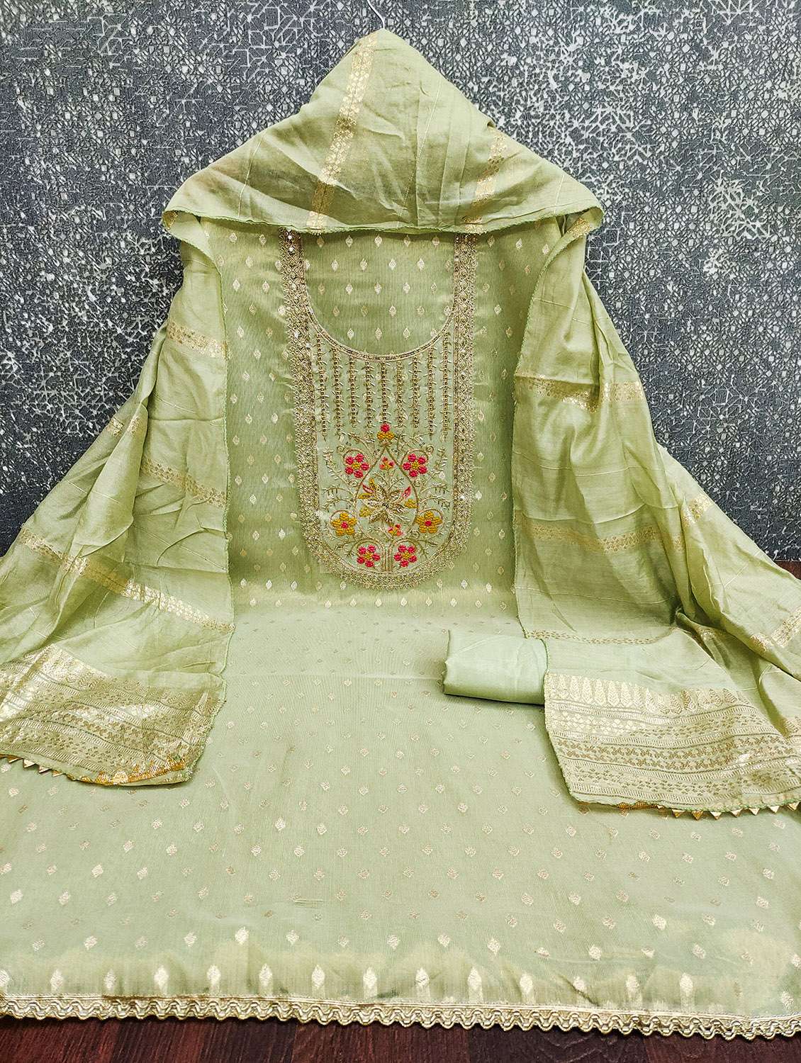 women self design unstitched suit set - 22431222 -  Standard Image - 1