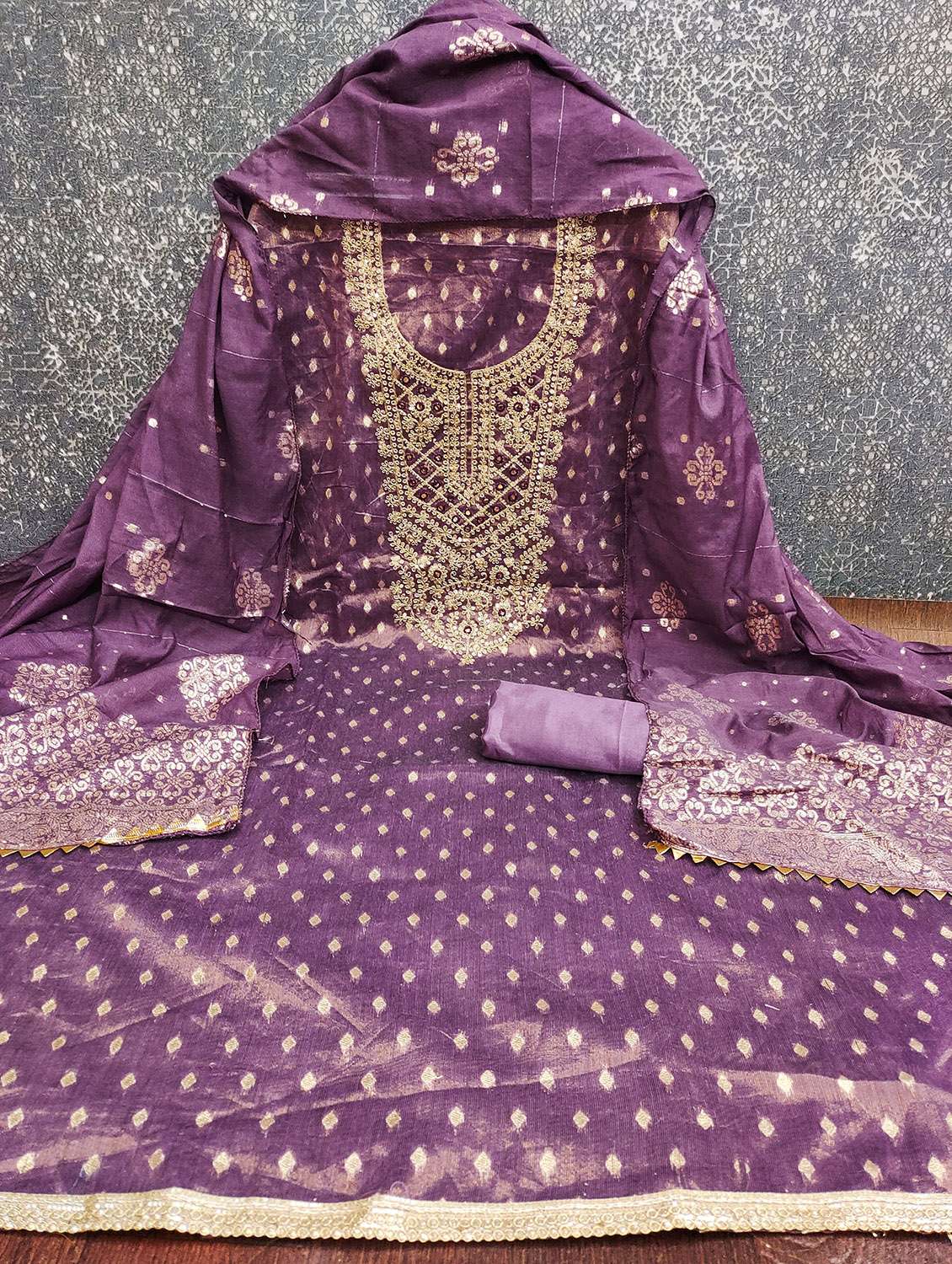 Women Self Design Unstitched Suit Set - 22431230 -  Standard Image - 1
