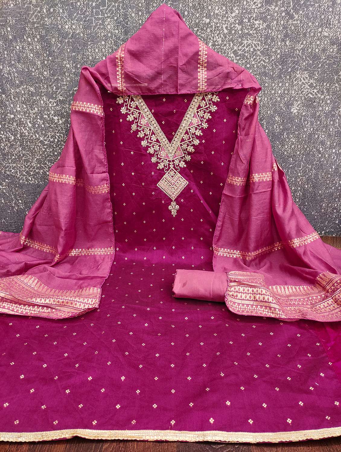 Women Self Design Unstitched Suit Set - 22431234 -  Standard Image - 1