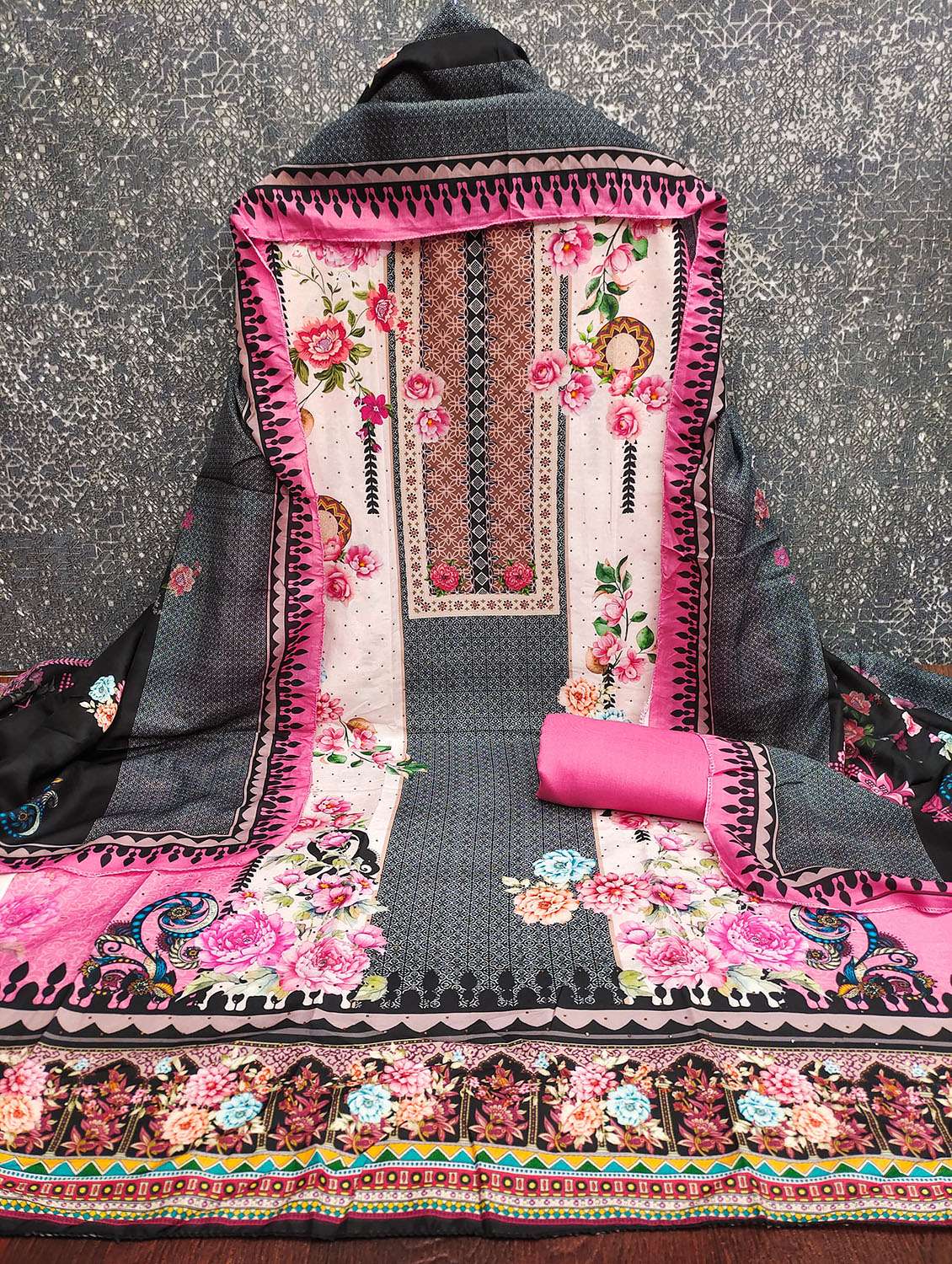women printed unstitched suit set - 22431355 -  Standard Image - 1