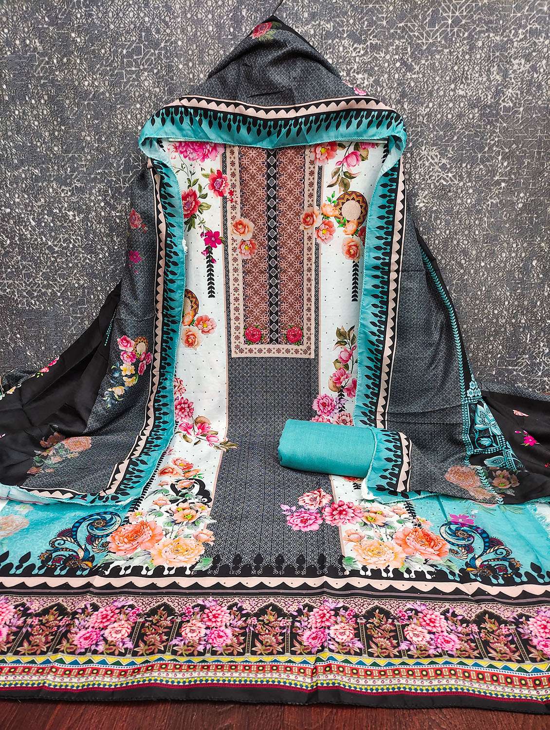 women printed unstitched suit set - 22431356 -  Standard Image - 1