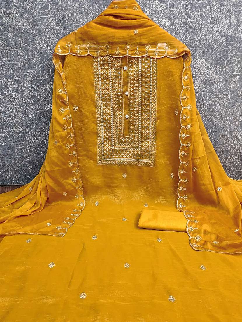 women solid with work unstitched suit set - 22431363 -  Standard Image - 1