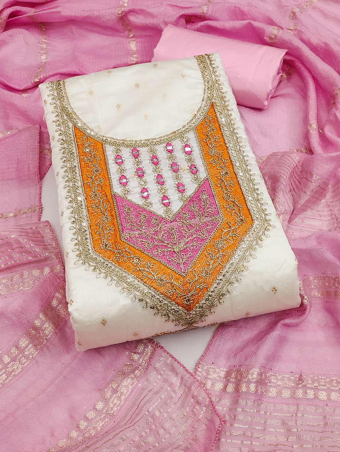 women self design unstitched suit set - 22431379 -  Standard Image - 1