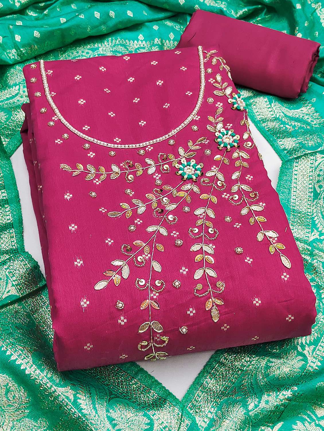 women self design unstitched suit set - 22431389 -  Standard Image - 1