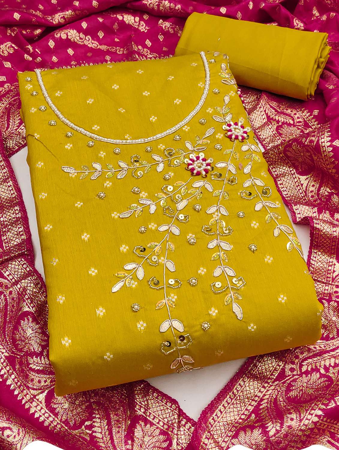 women self design unstitched suit set - 22431390 -  Standard Image - 1