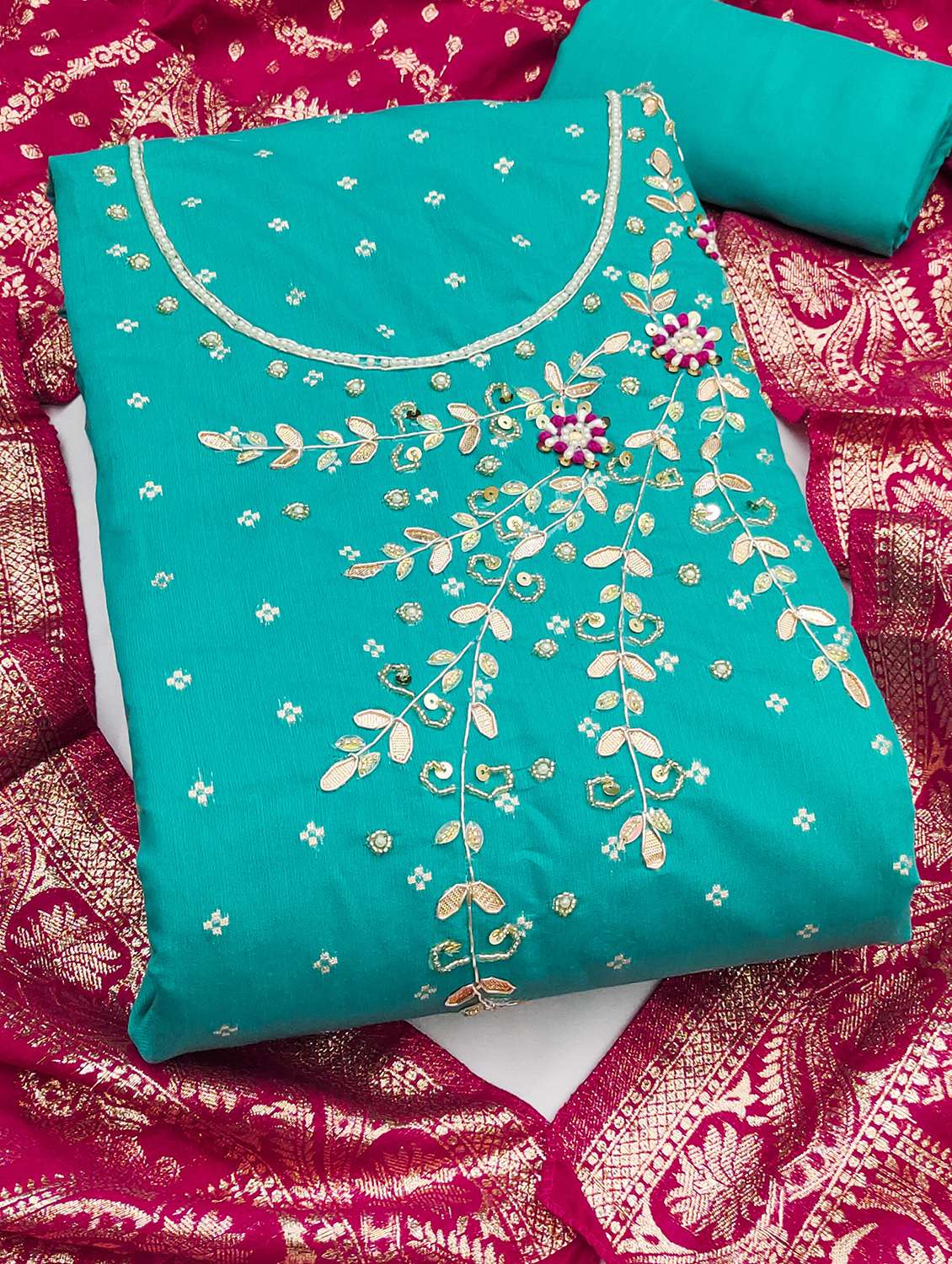 women self design unstitched suit set - 22431391 -  Standard Image - 1