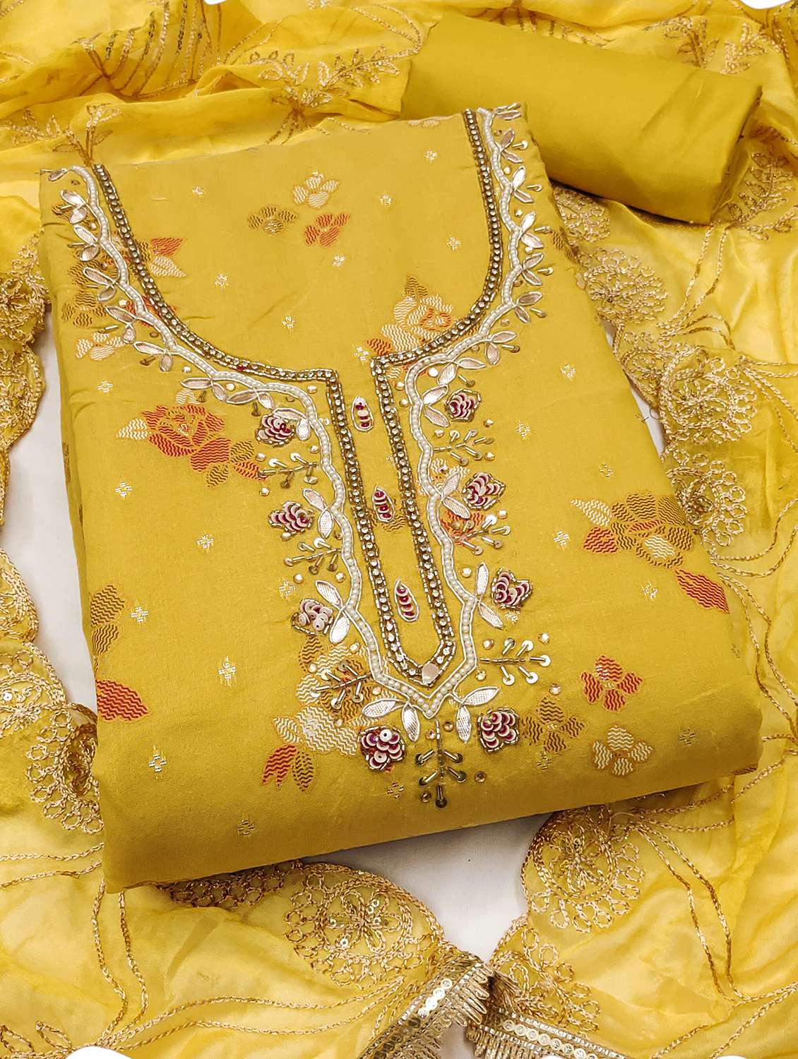 women self design unstitched suit set - 22431490 -  Standard Image - 1