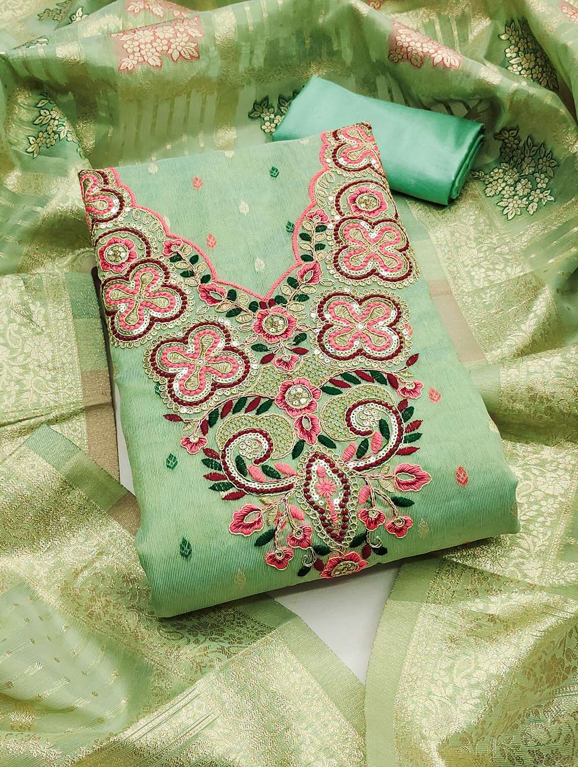 women self design unstitched suit set - 22431533 -  Standard Image - 1