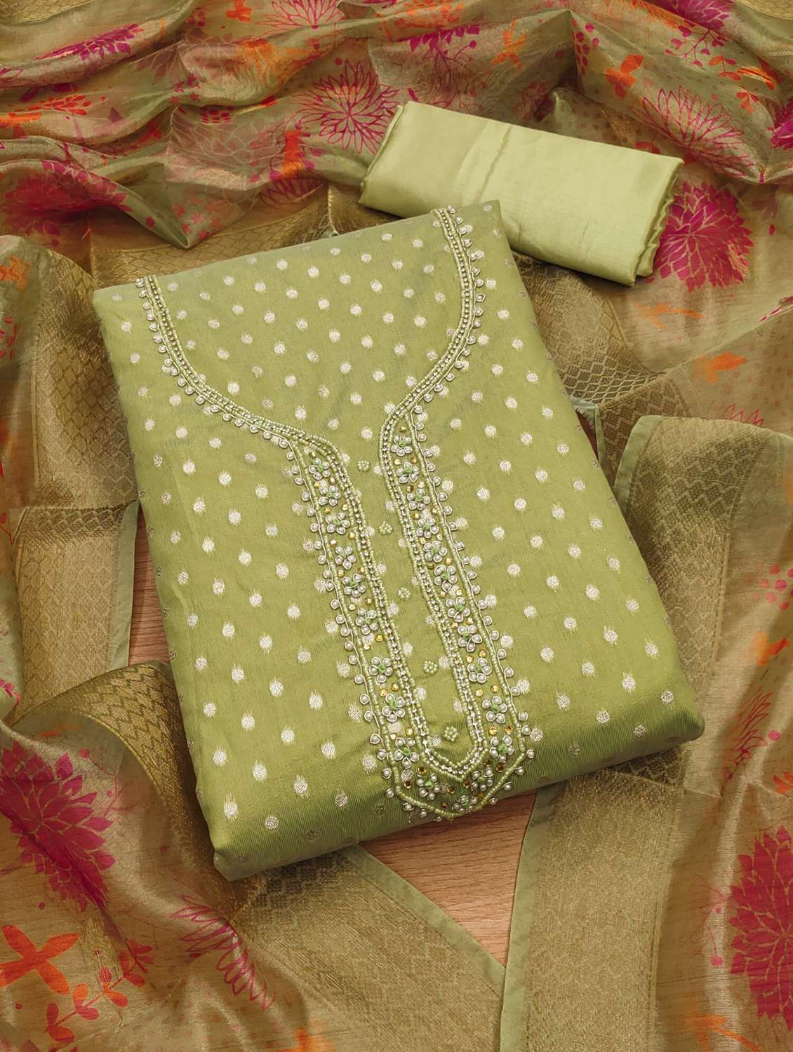 women self design unstitched suit set - 22431663 -  Standard Image - 1