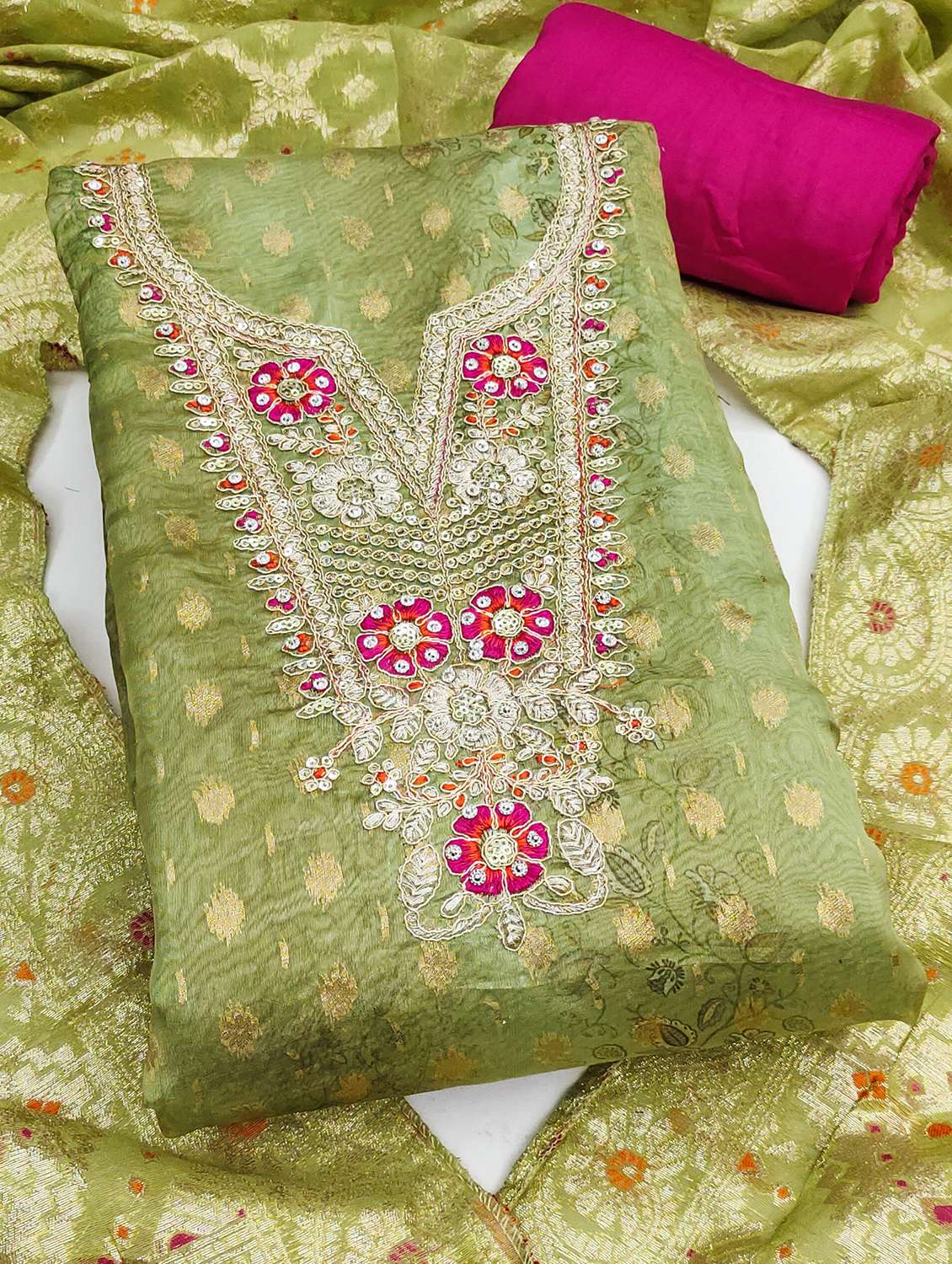 women self design unstitched suit set - 22431708 -  Standard Image - 1