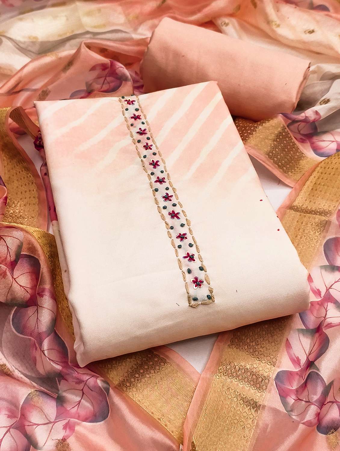 women printed unstitched suit set - 22431772 -  Standard Image - 1