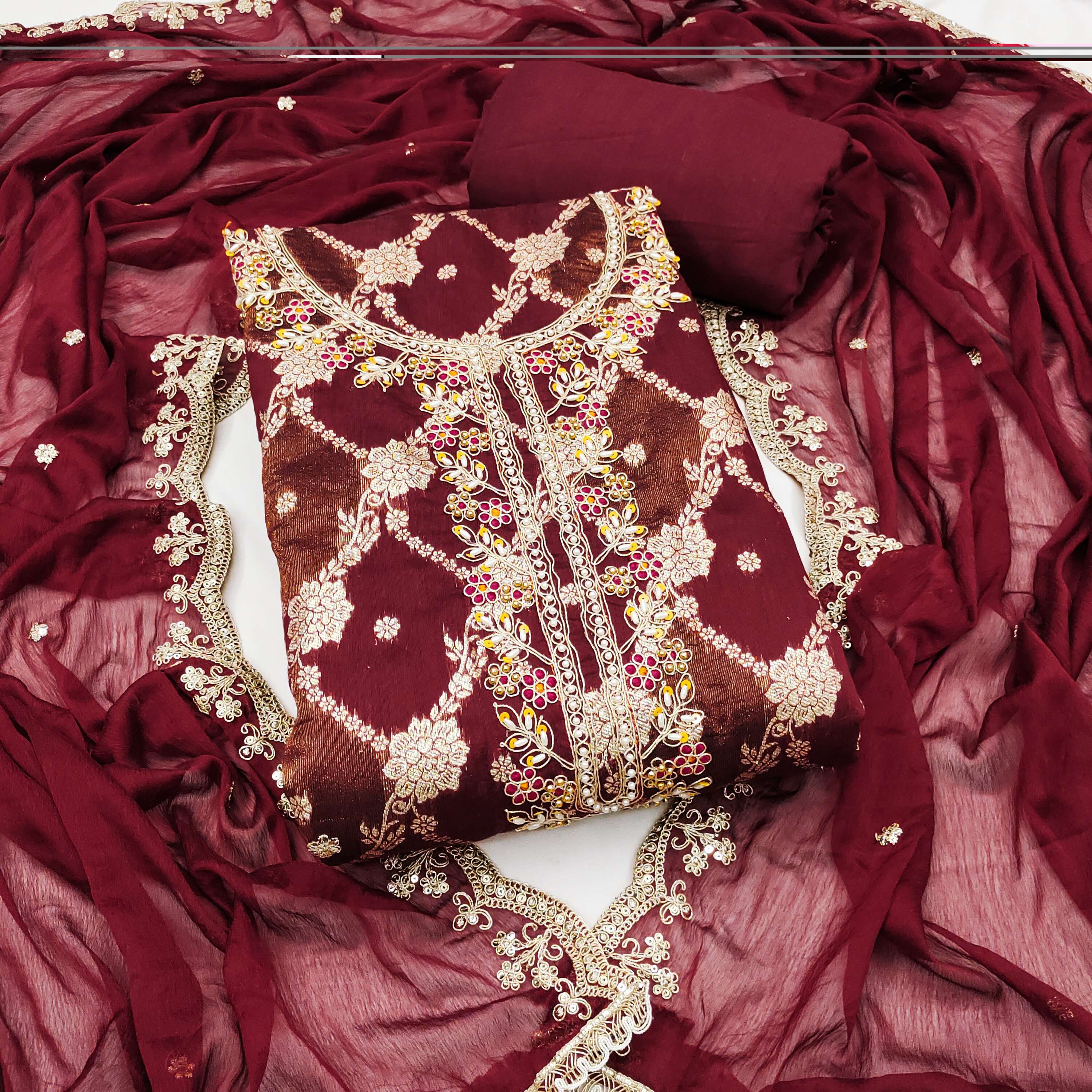 women self design unstitched suit set - 22431783 -  Standard Image - 1