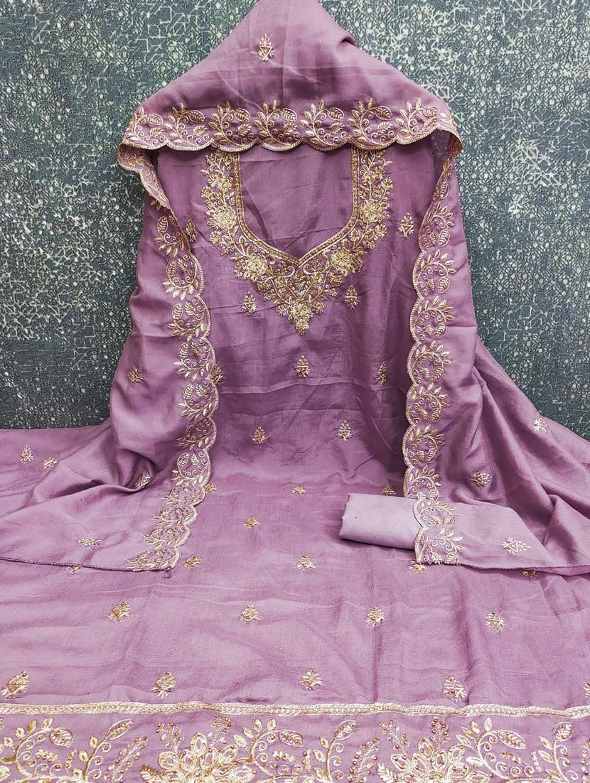 women solid with work unstitched suit set - 22431810 -  Standard Image - 1