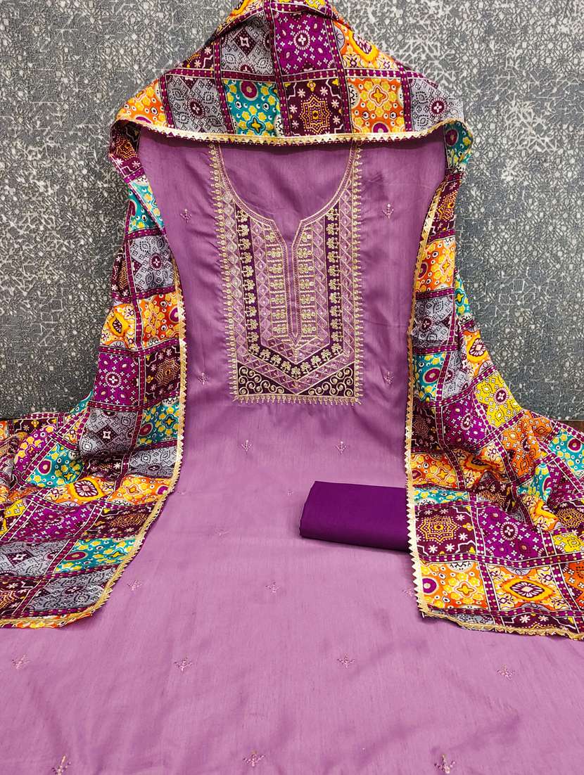 women solid with work unstitched suit set - 22431835 -  Standard Image - 1