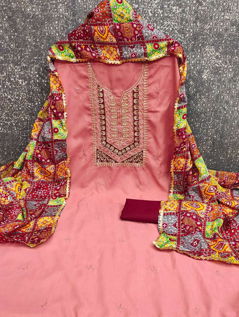 women solid with work unstitched suit set - 22431836 -  Standard Image - 1