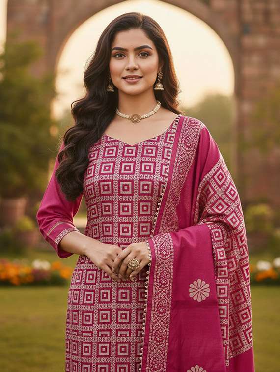 women printed unstitched suit set - 22431862 -  Standard Image - 1