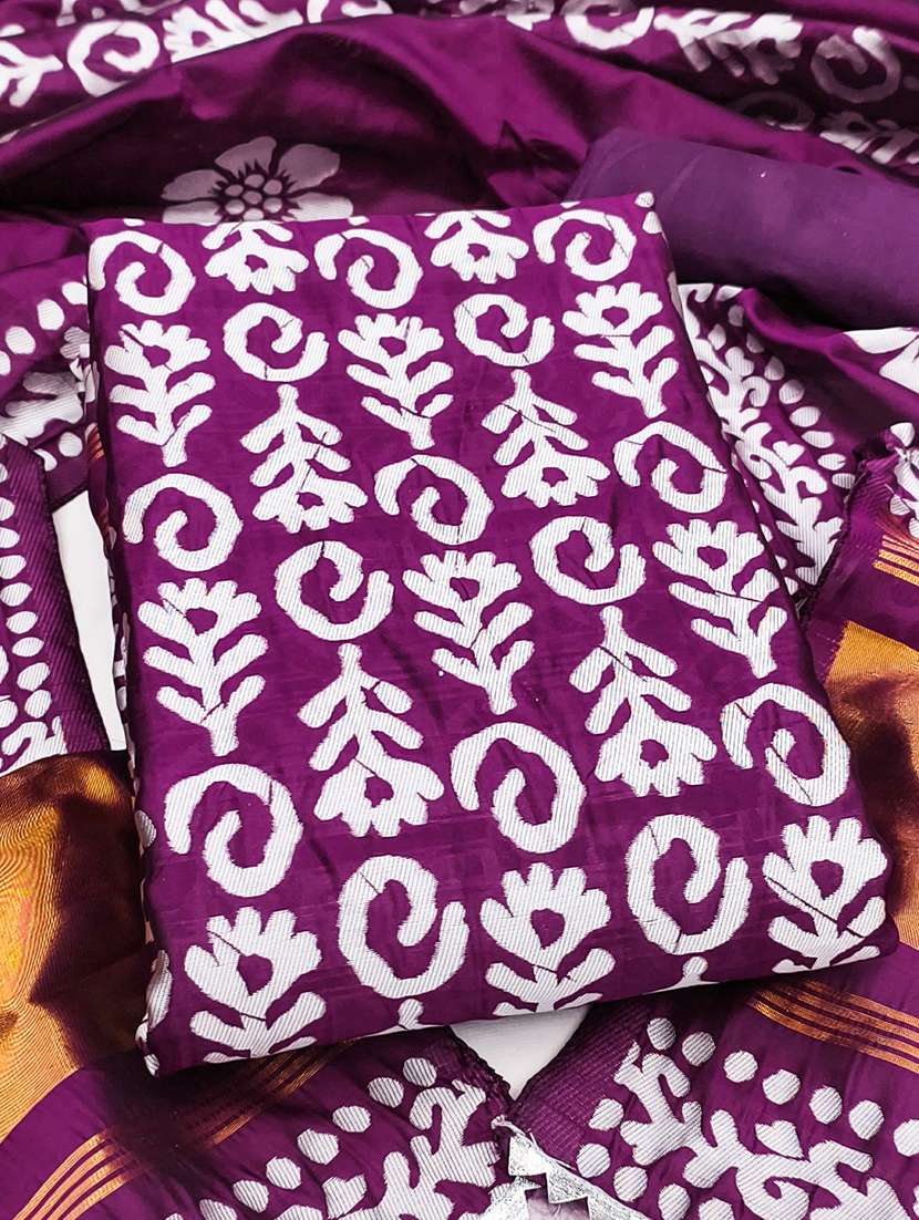 women printed unstitched suit set - 22431890 -  Standard Image - 1