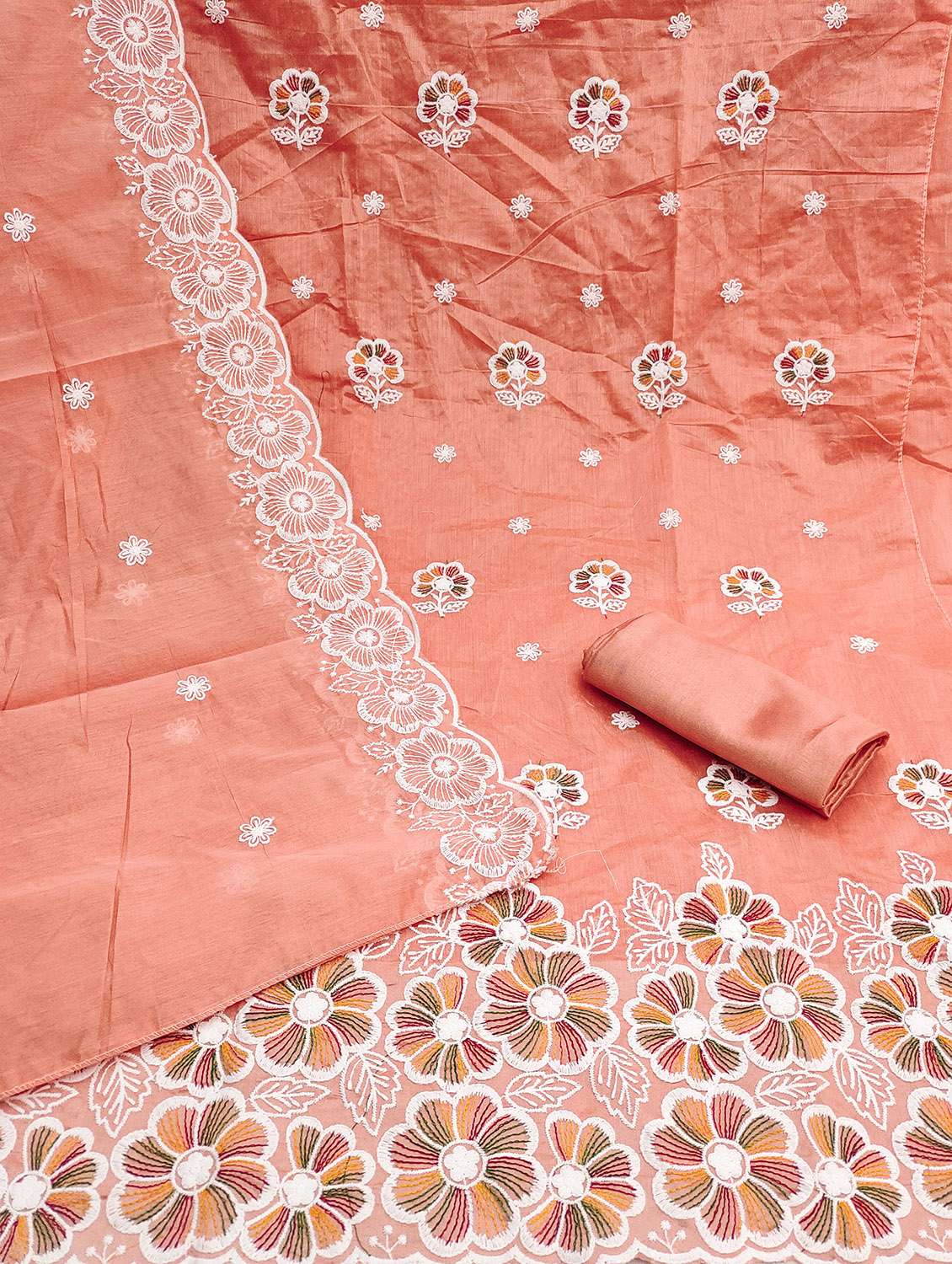 women solid with work unstitched suit set - 22431926 -  Standard Image - 1