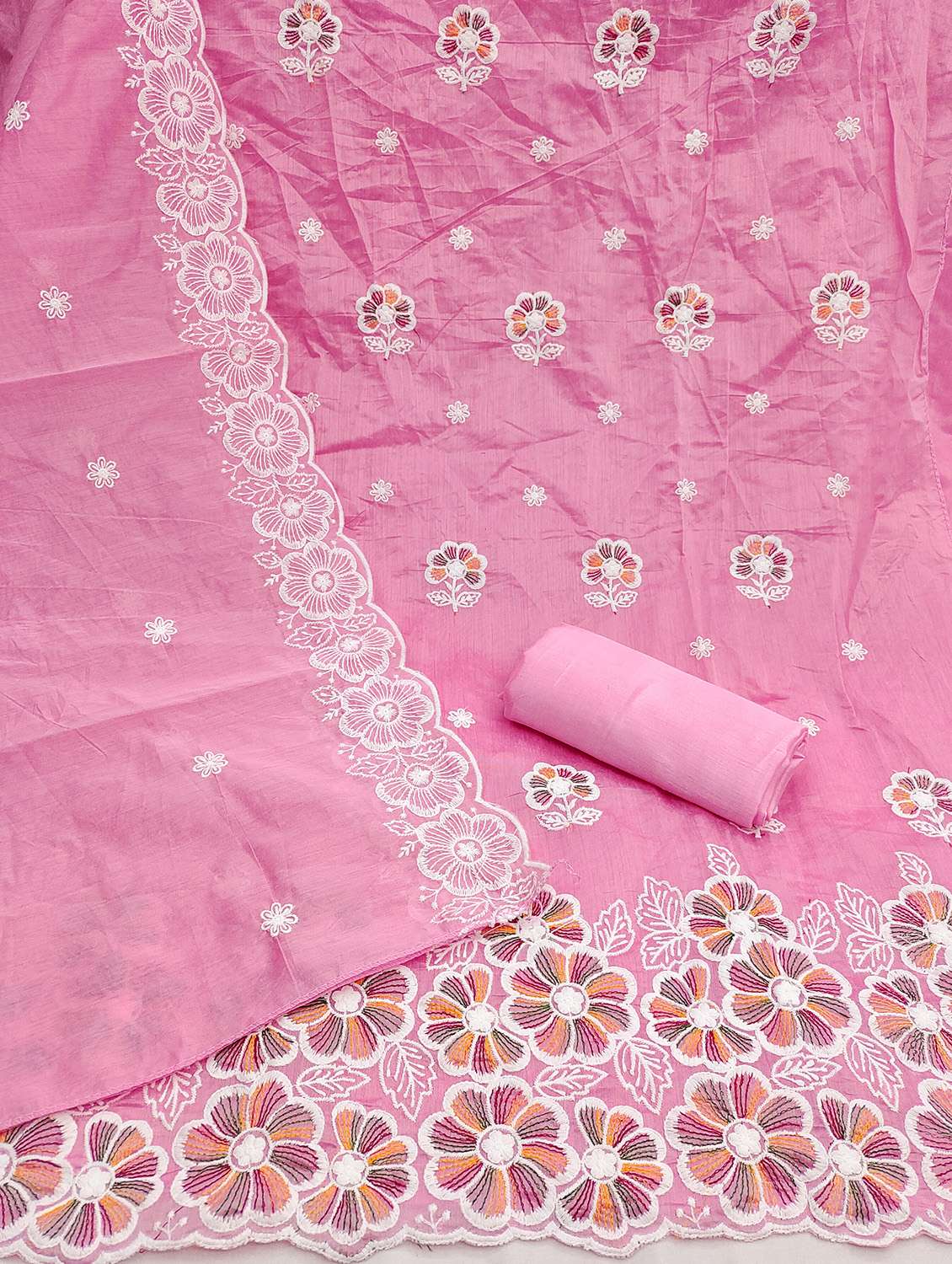 women solid with work unstitched suit set - 22431927 -  Standard Image - 1