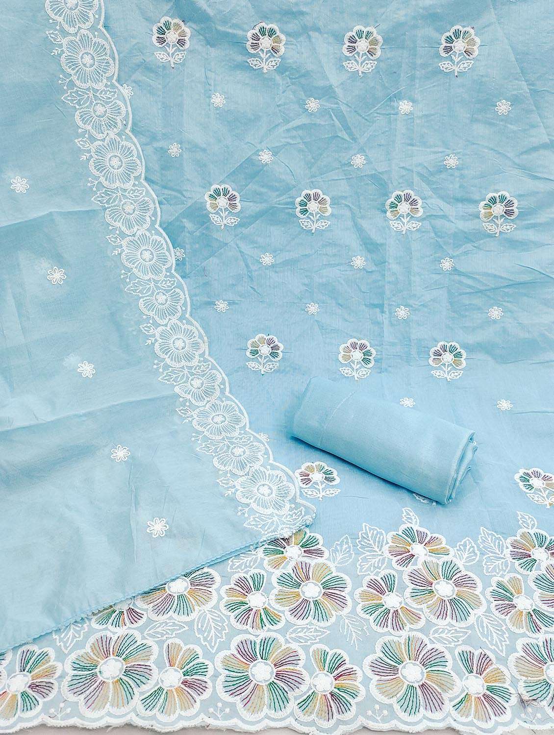 women solid with work unstitched suit set - 22431928 -  Standard Image - 1