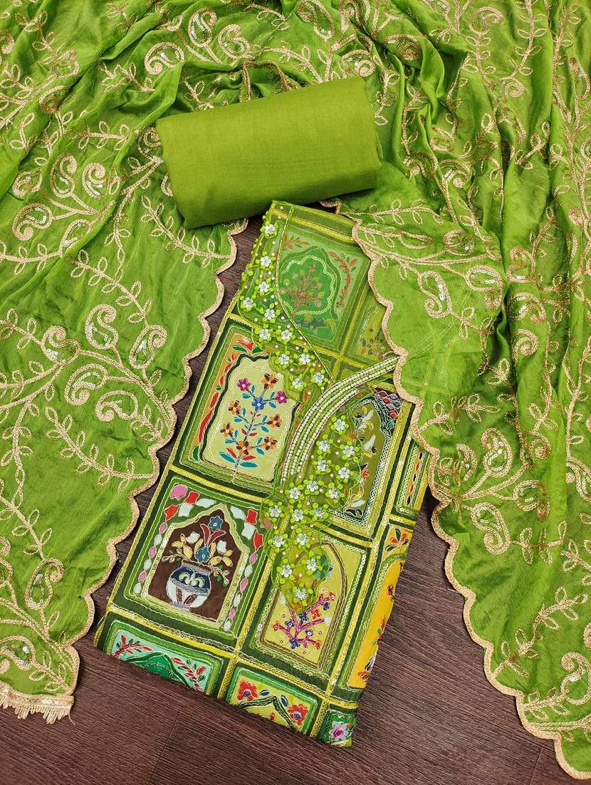 women printed unstitched suit set - 22431973 -  Standard Image - 1