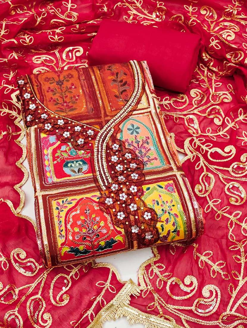 women printed unstitched suit set - 22431975 -  Standard Image - 1